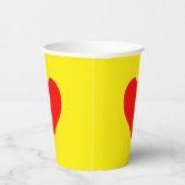 赤いハート熱黄 紙コップ (右)