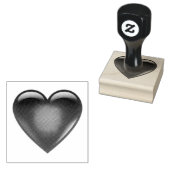 赤いハート状ゴム印 ラバースタンプ (押印)
