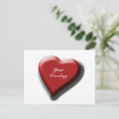 赤いハート独身のエレガントラブカード ポストカード (スタンド正面)