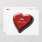 赤いハート独身のエレガントラブカード ポストカード (正面/裏面)