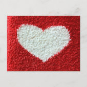 赤いハート生地は日付ポストカードニットプラッシュを保存 案内ポストカード (正面)