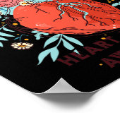 赤いハート疾患支援ハート疾患認識度 ポスター (角)