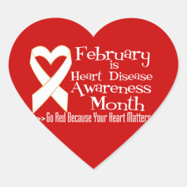 赤いハート病認識度月 ハートシール