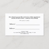 赤いハート白黒のストライプサロン紹介 紹介カード (裏面)