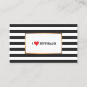 赤いハート白黒のストライプサロン紹介 紹介カード (正面)