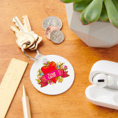 赤いハート真愛 キーホルダー