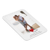 赤いハート私たちは引用文水玉模様写真結婚の マグネット (右側)