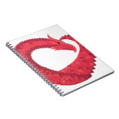 赤いハート竜オンホワイト ノートブック (右側)