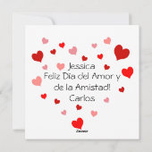 赤いハート紙吹雪テキエロムチョ3dレターズ シーズンカード (裏面)