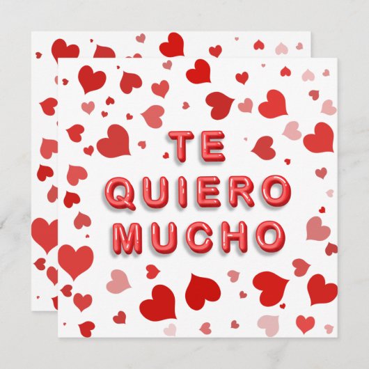 赤いハート紙吹雪テキエロムチョ3dレターズ シーズンカード (正面/裏面)