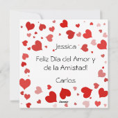 赤いハート紙吹雪テキエロムチョ3dレターズ シーズンカード (裏面)