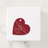 赤いハート結婚の感謝 フェイバータグ (インサイチュ)