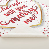 赤いハート結婚の申し込みが来たら結婚してくれ シェルパブランケット (3/4)