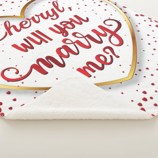 赤いハート結婚の申し込みが来たら結婚してくれ シェルパブランケット (3/4)