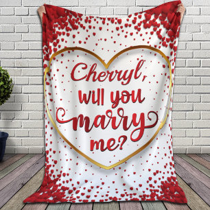 赤いハート結婚の申し込みが来たら結婚してくれ シェルパブランケット