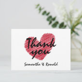 赤いハート結婚サンキューカード サンキューカード (スタンド正面)