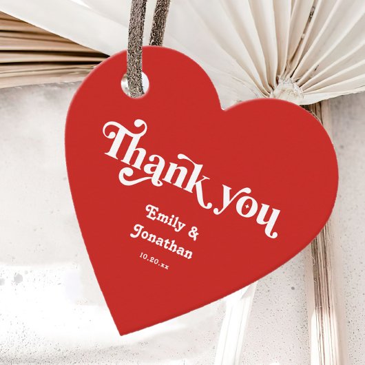 赤いハート結婚バレンタイン フェイバータグ