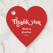赤いハート結婚バレンタイン フェイバータグ (正面)