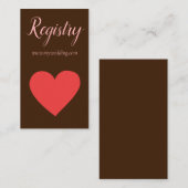 赤いハート結婚登録簿 エンクロージャーカード (正面/裏面)