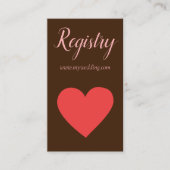 赤いハート結婚登録簿 エンクロージャーカード (正面)