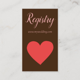 赤いハート結婚登録簿 エンクロージャーカード