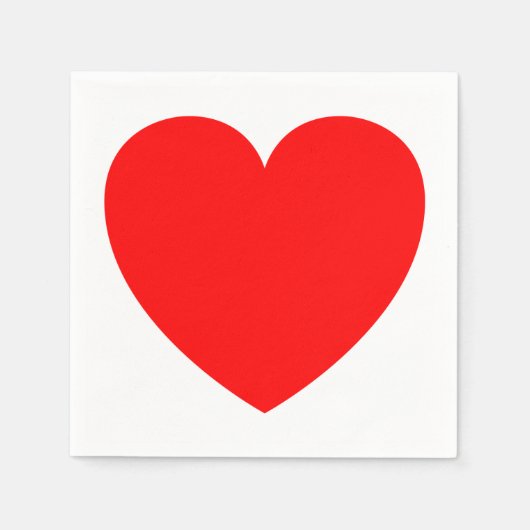赤いハート結婚・ブライダルシャワー・パーティー・ラブ スタンダードカクテルナプキン (正面)