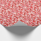 赤いハート背景 ラッピングペーパー (角)