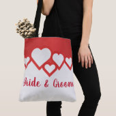 赤いハート花婿 トートバッグ (クローズアップ)