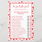 赤いハート花嫁または花婿が誰がゲームを言ったか推測 (正面)