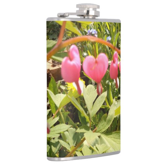 赤いハート花 フラスク (右)