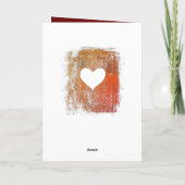 赤いハート芸術的スケッチファミリークリスマス シーズンカード (裏面)