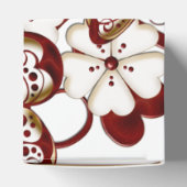 赤いハート蝶ハートの箱 フェイバーボックス (上部)