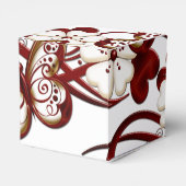 赤いハート蝶ハートの箱 フェイバーボックス (裏面サイド)