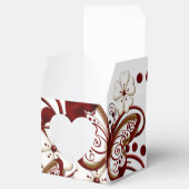 赤いハート蝶ハートの箱 フェイバーボックス (オープン)