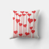 赤いハート装飾用クッション クッション (裏面)