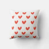 赤いハート装飾用クッション クッション (裏面)