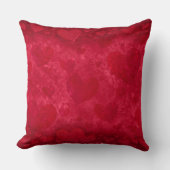 赤いハート装飾用クッション クッション (正面)