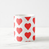 赤いハート記号 コーヒーマグカップ (中央)