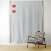 赤いハート金ゴールドカード写真の背景 タペストリー (インサイチュ)