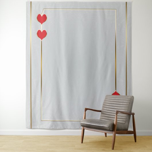 赤いハート金ゴールドカード写真の背景 タペストリー (インサイチュ)
