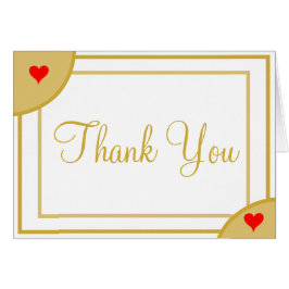 赤いハート金ゴールドホワイト結婚ズサンキュージオメトリック