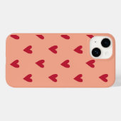 赤いハート電話 Case-Mate iPhoneケース (裏面 (横))