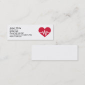 赤いハート頻度愛 スキニー名刺 (正面/裏面)