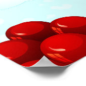 赤いハート風船，ポスター ポスター (角)