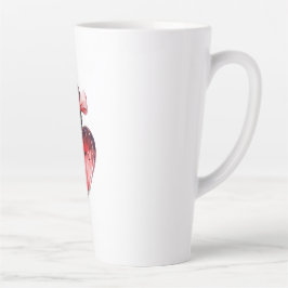 赤いハート香水ボトル カフェラテマグ