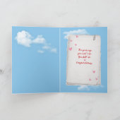 赤いハート5周年気球 カード (内部)