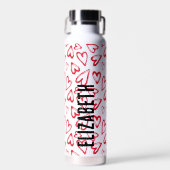 赤いハート ウォーターボトル (正面)