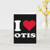 赤いハート オーティスが大好き  カード (黄色い花)