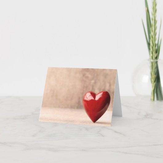 赤いハート。 カード (正面)