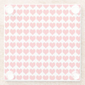 赤いハート ガラスコースター (裏面)